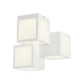 Brilliant Cubix - plafonnier - 30 x 30 x 32 cm - 25W LED inclus - blanc