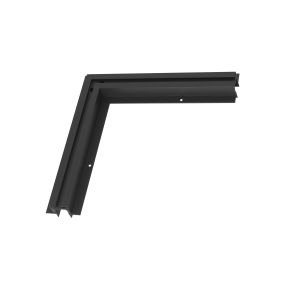 Nova Luce Q-Connector - connecteur d'angle pour profilé magnétique encastré pour plafonds en plaques de plâtre - 30,3 x 6,5 x 3,9 cm - noir sable