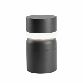 Faro Sete - lampe de jardin - Ø 14,5 x 25 cm - 6W LED inclus - IP54 - gris foncé