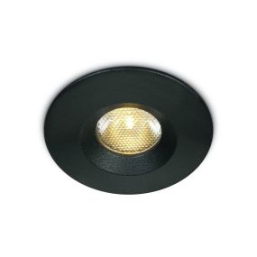 ONE Light - spot à encastrer - Ø 46 mm, Ø 38 mm à encastrer - 3W LED dimmable inclus - IP65 - noir