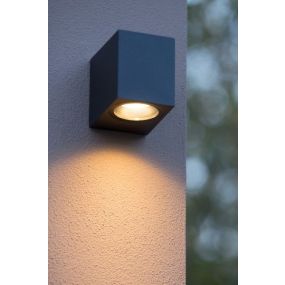 Lucide Zora - applique murale extérieure - 6,5 x 9 x 8 cm - 5W LED dimmable inclus - IP44 - noir