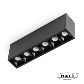 Faro Neso Point-6 - luminaire pour rail magnétique - 16,4 x 1,3 x 2,2 cm - 8W DALI LED dimmable inclus - 34° faisceau - noir
