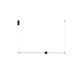 Nova Luce Stalactite - lampe suspendue - 110 x 170 x 8 cm - 15W dimmable LED inclus - noir sablé