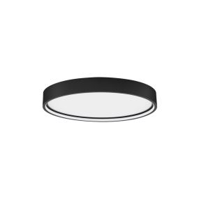 Nova Luce Olaf - plafonnier - Ø 45 x 5 cm - 30W LED dimmable inclus - noir sable