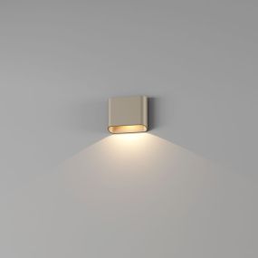Artdelight Diaz 1L - applique murale - 14,5 x 12 x 3,8 cm - 6W LED inclus - IP54 - champagne