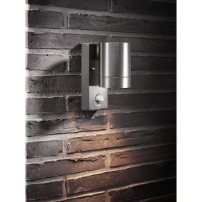 Nordlux Tin Maxi Sensor - applique murale extérieure avec détecteur de mouvement - 7,5 x 16 x 12,5 cm - IP54 - aluminium