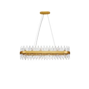 Nova Luce Crown - lampe suspendue - 36 x 120 cm - or satiné
