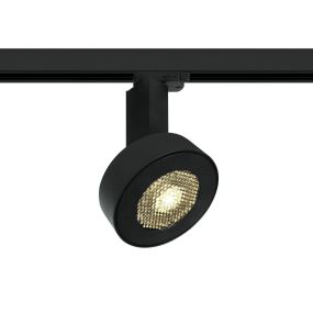 ONE Light Honeycomb - spot sur rail - système de rail triphasé - Ø 14 x 24 cm - 30W LED inclus - noir - couleur de lumière blanche