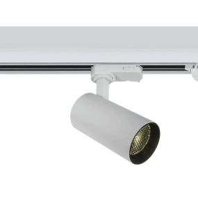 ONE Light COB Compact Cylinder - spot sur rail - système de rail triphasé - Ø 5,5 x 11 cm - 12W LED inclus - blanc