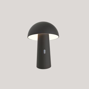 New Garden Shitake - lampe de table d'extérieur - Ø16,5 x 25,5 cm - 7,5W LED inclus - IP44 - noir
