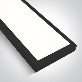 ONE Light UGR19 Backlit - plafonnier - 120 x 15 x 4,2 cm - 30W LED inclus - noir