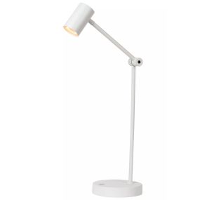 Lucide Tipik - lampe de table rechargeable - 28,9 x 15 x 64 cm - 3 step dimmer - 3W LED inclus - blanc