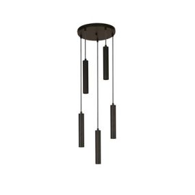 Searchlight Dulwich - lampe suspendue 5L - Ø 30 x 120 cm - noir