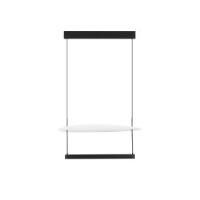 Nova Luce Diona - lampe suspendue - Ø 60 x 160 cm - 40W dimmable LED inclus - noir sablé et blanc