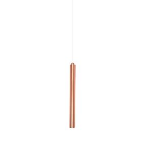 VK Lighting Rados - lampe suspendue - Ø 2,5 x 205 cm - 7W LED inclus - or rose