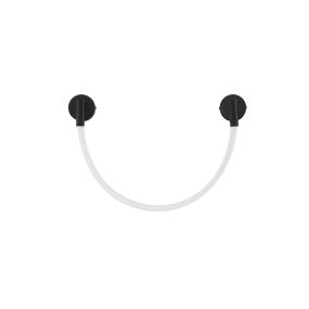 Nova Luce Ilane - applique murale - 95 x 40 x 7,5 cm - 7W LED inclus - noir sablé et blanc