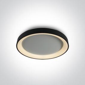 ONE Light LED Decorative Plafo - plafonnier - Ø 37,5 x 5,7 cm - 30W LED dimmable inclus - noir