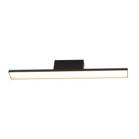 Maxlight Tampa - plafonnier - 60 x 6 x 8,3 cm - 18W LED inclus - IP44 - noir