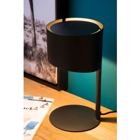 Lucide Knulle - lampe à poser - 28cm - noir