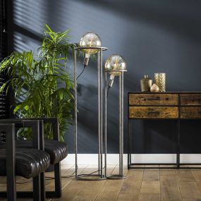 Vico Match - lampadaire - 43 x 30 x 120 cm - vieil argent