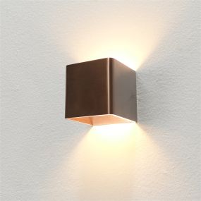 Artdelight Fulda - applique murale - 10 x 10 x 10 cm - 6W LED dimmable inclus - bronze brossé