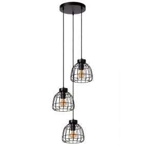 Lucide Filox - lampe suspendue - Ø 44,5 x 198 cm - noir