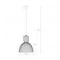 Lucide Gasset - hanglamp - Ø 42,5 x 169 cm - bruin