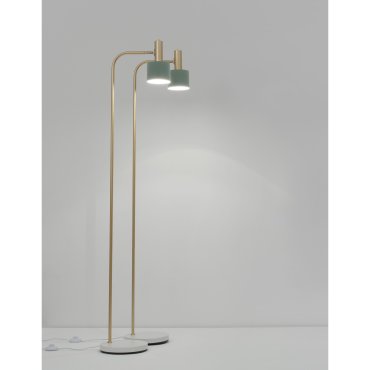 Nova Luce Paz - lampadaire - 165 cm - menthe et or