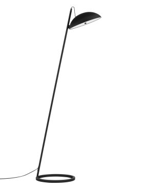 Nova Luce Flute - lampadaire - Ø 30 x 153 x 55 cm - 30W dimmable LED inclus - noir sablé