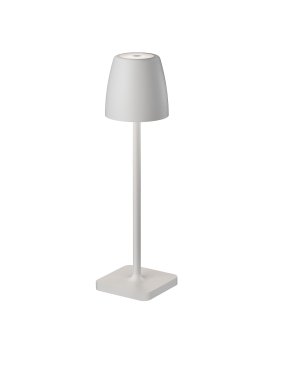 Nova Luce Colt - lampe de table rechargeable par câble USB - Ø 8 x 30 cm - 2W dimmable LED inclus - IP54 - blanc sablé
