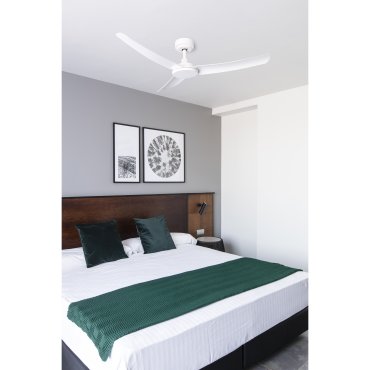 Faro Siros - ventilateur de plafond avec télécommande et minuterie - ventilateur intelligent - Ø 132 cm - blanc