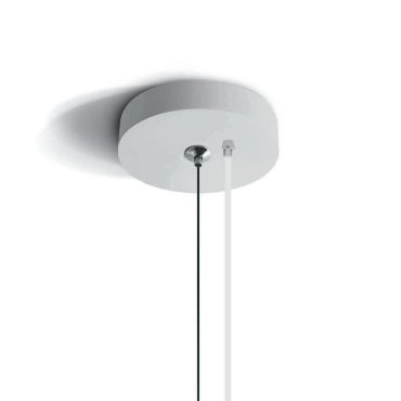 ONE Light Bowl Shade Pendant - lampe suspendue - Ø 50 x 185 cm - blanc et laiton