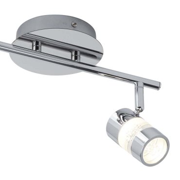 Searchlight Bubbles - spot en saillie 2L - 32,5 x 13 x 14,5 cm - 2 x 4,5W LED dimmable inclus - IP44 - chrome