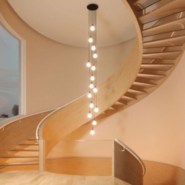 Creative Cables - Rose-One Rosace de plafond ronde pour 15 points lumineux - Ø 40 x 3,5 cm - noir