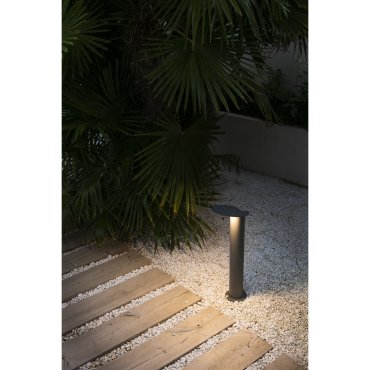 Faro Lotus - lampe de jardin - 22,5 x 22,5 x 65 cm - 18W LED inclus - IP65 - gris foncé