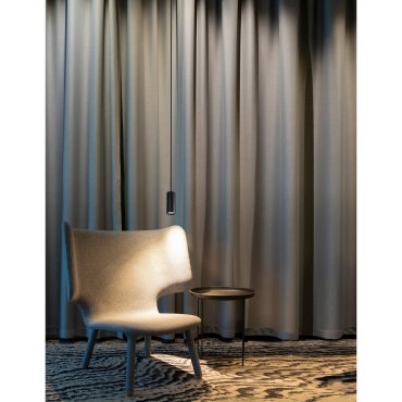 Nova Luce Aila - lampe suspendue - Ø 5,6 x 120 cm - noir sable