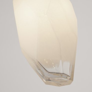 Searchlight Rocky - lampe suspendue - Ø 11 x 120 cm - laiton satiné et blanc