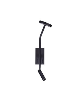Nova Luce Logos - applique murale - 10 x 46 x 12,5 cm - 9W LED inclus - noir sablé
