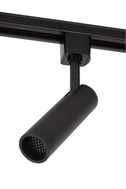 Spot sur rail Lucide Track Grado - système de rail 1 phase - Ø 3,9 x 13,5 cm - noir