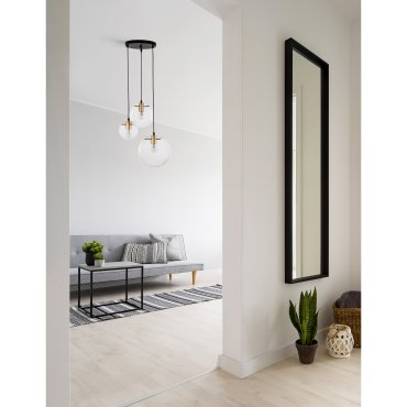 Nova Luce Mirale - lampe suspendue - Ø 42,5 x 170 cm - or et noir