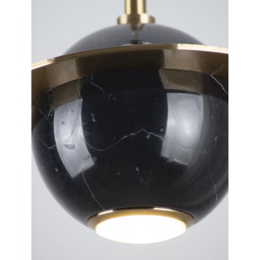 Maxlight Uranos - lampe suspendue - Ø 16 x 190 cm - 5W LED inclus - noir et or