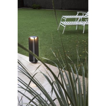 Faro Bu-Oh - lampe de jardin - 11,5 x 11,5 x 56,5 cm - 12W LED inclus - IP65 - gris foncé