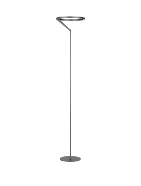 Nova Luce Tilia - lampadaire - Ø 33 x 168 cm - 26W dimmable LED inclus - nickel brumeux