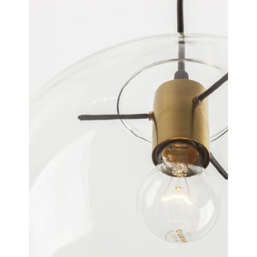 Nova Luce Mirale - lampe suspendue - Ø 25 x 181 cm - or et noir