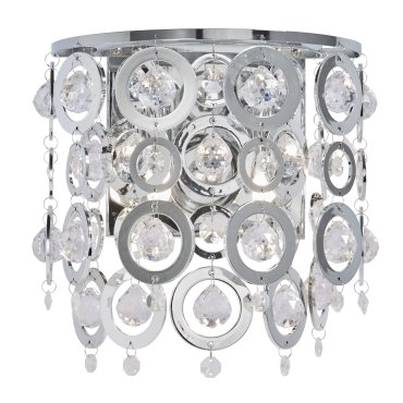 Searchlight Nova - applique murale avec interrupteur à tirette - 23 x 25 cm - chrome