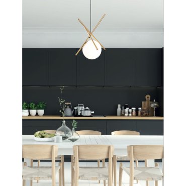 Maxlight Xena - lampe suspendue - 140 x 17 x 40 cm - laiton