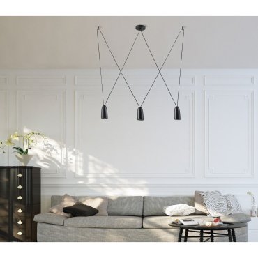 Maxlight Sistema - lampe suspendue - 80 x 12 x 150 cm - noir