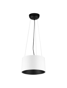 Nova Luce Atil - lampe suspendue - Ø 35 x 210 cm - 24W LED inclus - blanc sablé et noir