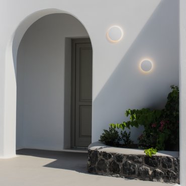 Nova Luce Copper - applique murale extérieure - Ø 13,5 x 4 cm - 7W LED inclus - IP65 - blanc