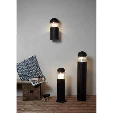 Searchlight Bronx - lampe de jardin - Ø 17 x 90 cm - IP65 - noir